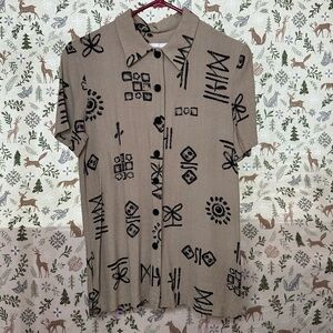 Betsy’s Things Short Sleeve Button Down Shirt